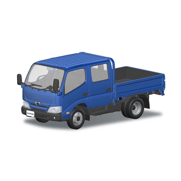 【要納期確認】アオシマ 楽プラ デュトロ専用 デカ箱化キット 青島文化教材社 アオシマ 1/32 楽プラ スナップキット No.31-BL 日野