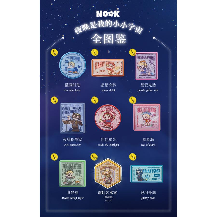 52TOYS BLINDBOX Nook ナイトシリーズ 看板ライトマグネット (1BOX