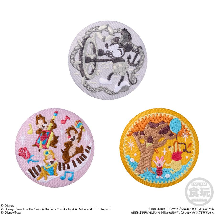 Disney Characters 刺繍缶バッジビスケット3 食玩 バンダイ (1BOX