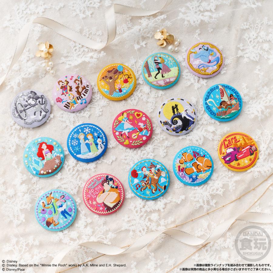 Disney Characters 刺繍缶バッジビスケット3 食玩 バンダイ (1BOX