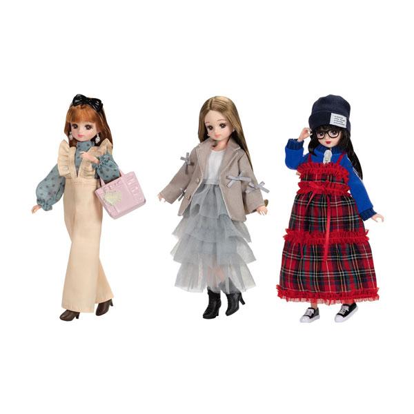 送料無料◇リカちゃん 3種セット (LD-26 スウィートラッフルドット/LD