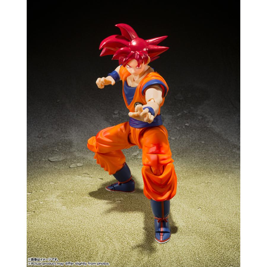 S.H.Figuarts ドラゴンボール超 スーパーサイヤ人ゴッド孫悟空 -正しき心がもたらすサイヤ人の神- バンダイスピリッツ フィギュア （ZF121771）｜digitamin｜03