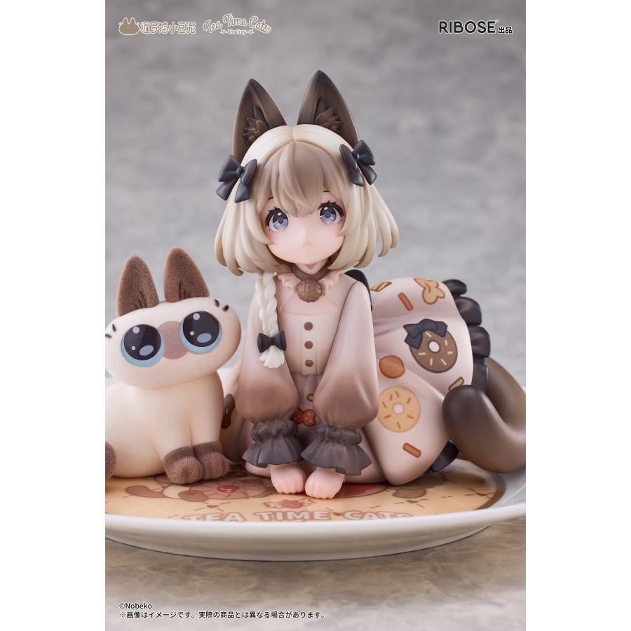RIBOSE DLCシリーズ ティータイムキャッツ×シャム猫あずきさん 友情コラボ限定セット 特典付き フィギュア （ZF154243）の画像