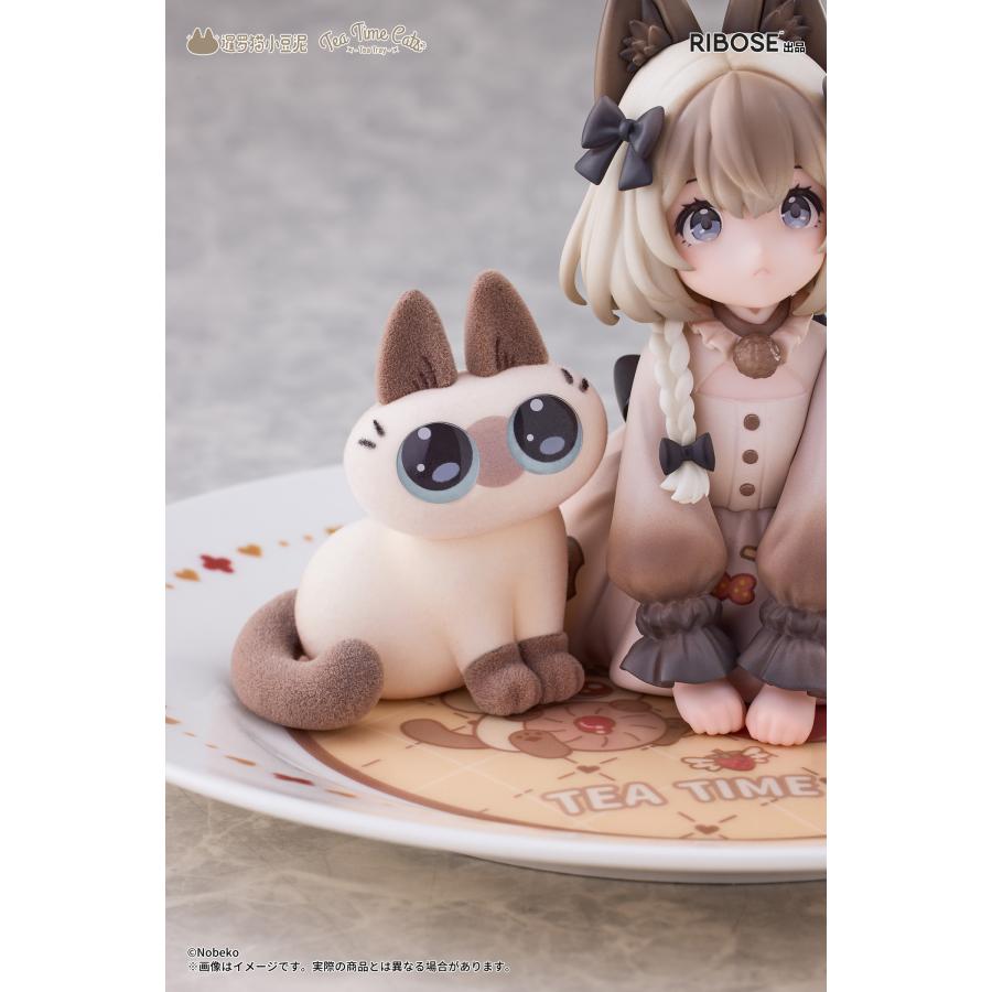 RIBOSE DLCシリーズ ティータイムキャッツ×シャム猫あずきさん 友情コラボ限定セット 特典付き フィギュア （ZF154243）の画像