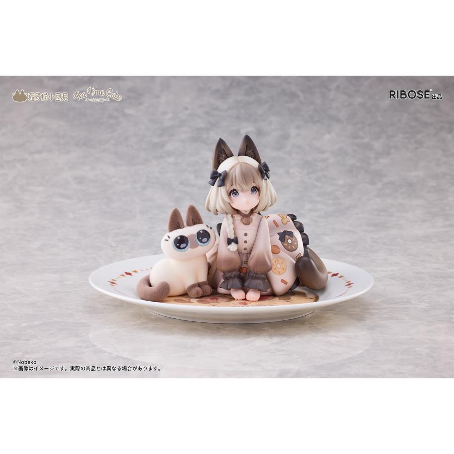 RIBOSE DLCシリーズ ティータイムキャッツ×シャム猫あずきさん 友情コラボ限定セット 特典付き フィギュア （ZF154243）の画像