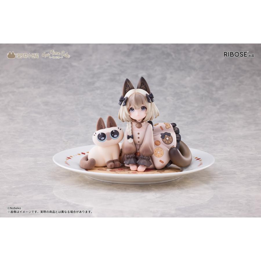 RIBOSE DLCシリーズ ティータイムキャッツ×シャム猫あずきさん 友情コラボ限定セット 特典付き フィギュア （ZF154243）の画像