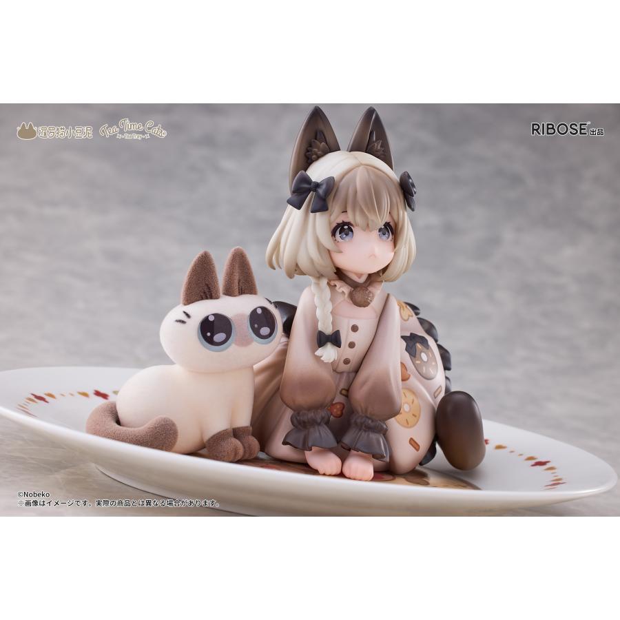 RIBOSE DLCシリーズ ティータイムキャッツ×シャム猫あずきさん 友情コラボ限定セット 特典付き フィギュア （ZF154243）の画像