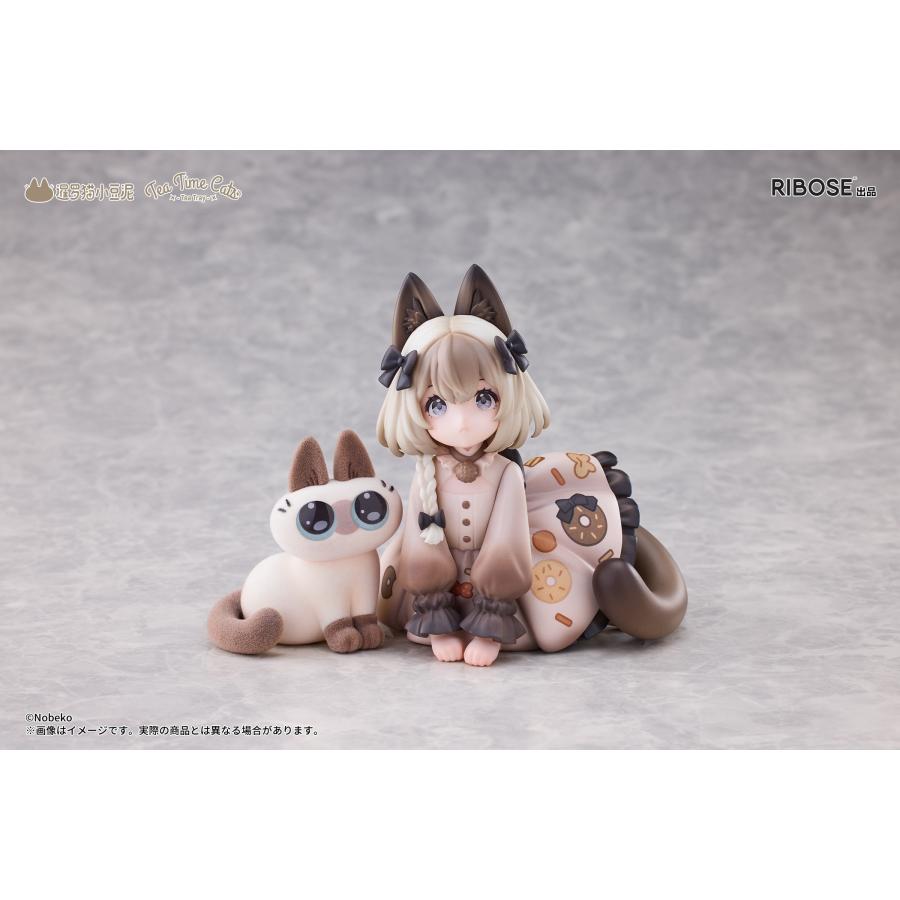 RIBOSE DLCシリーズ ティータイムキャッツ×シャム猫あずきさん 友情コラボ限定セット 特典付き フィギュア （ZF154243）の画像