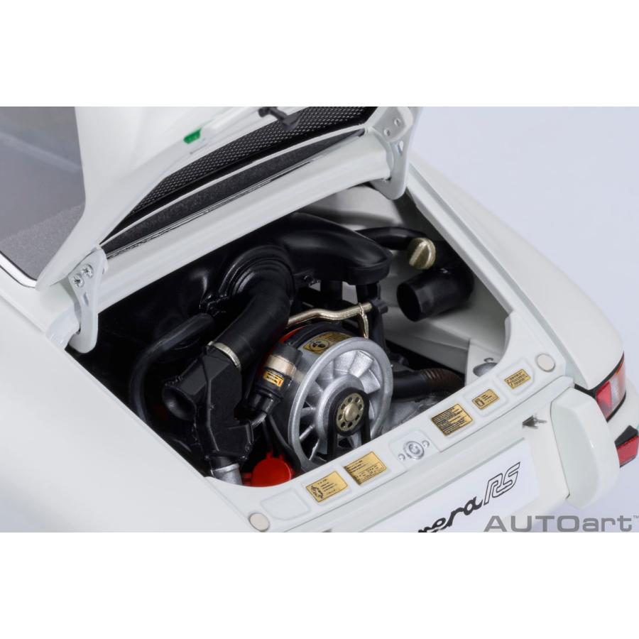 送料無料◆オートアート 1/18 ポルシェ 911 カレラ 2.7 RS (グランプリホワイト/グリーン・ストライプ) ミニカー 78031 （ZM149134）の画像