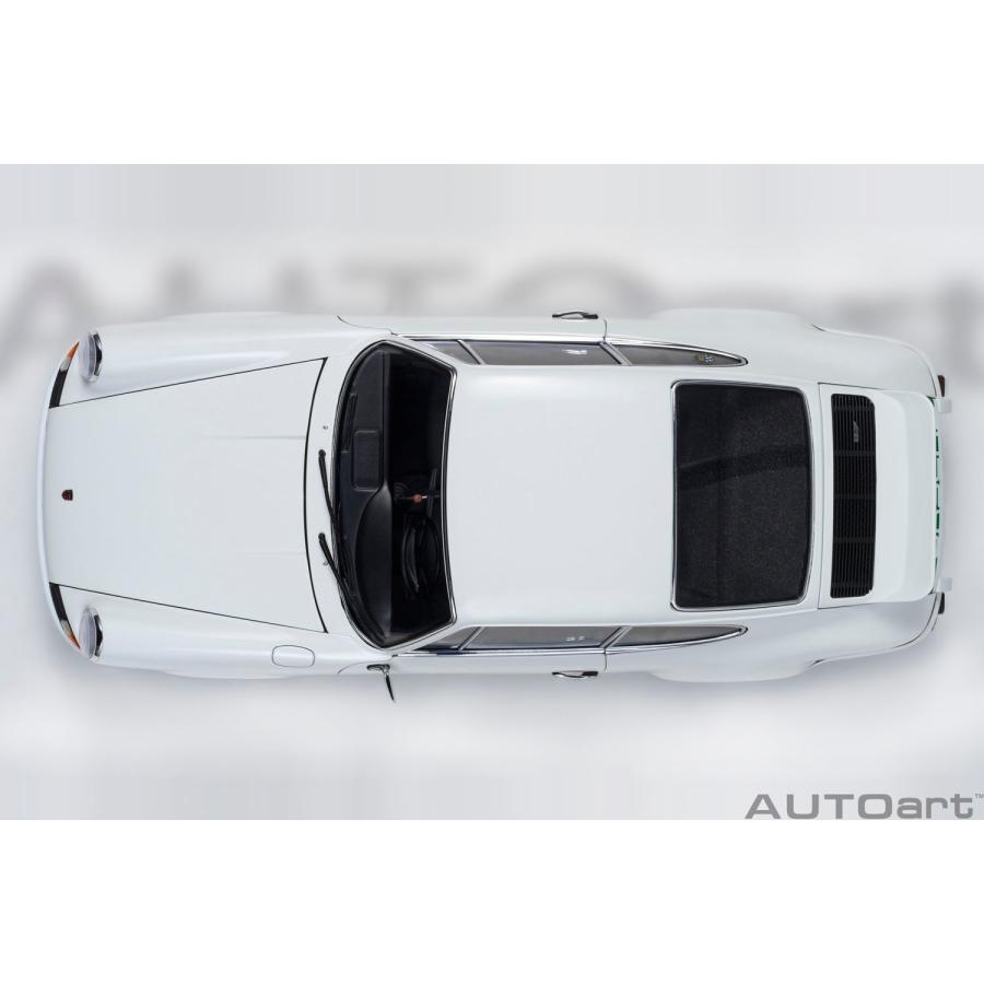 送料無料◆オートアート 1/18 ポルシェ 911 カレラ 2.7 RS (グランプリホワイト/グリーン・ストライプ) ミニカー 78031 （ZM149134）の画像