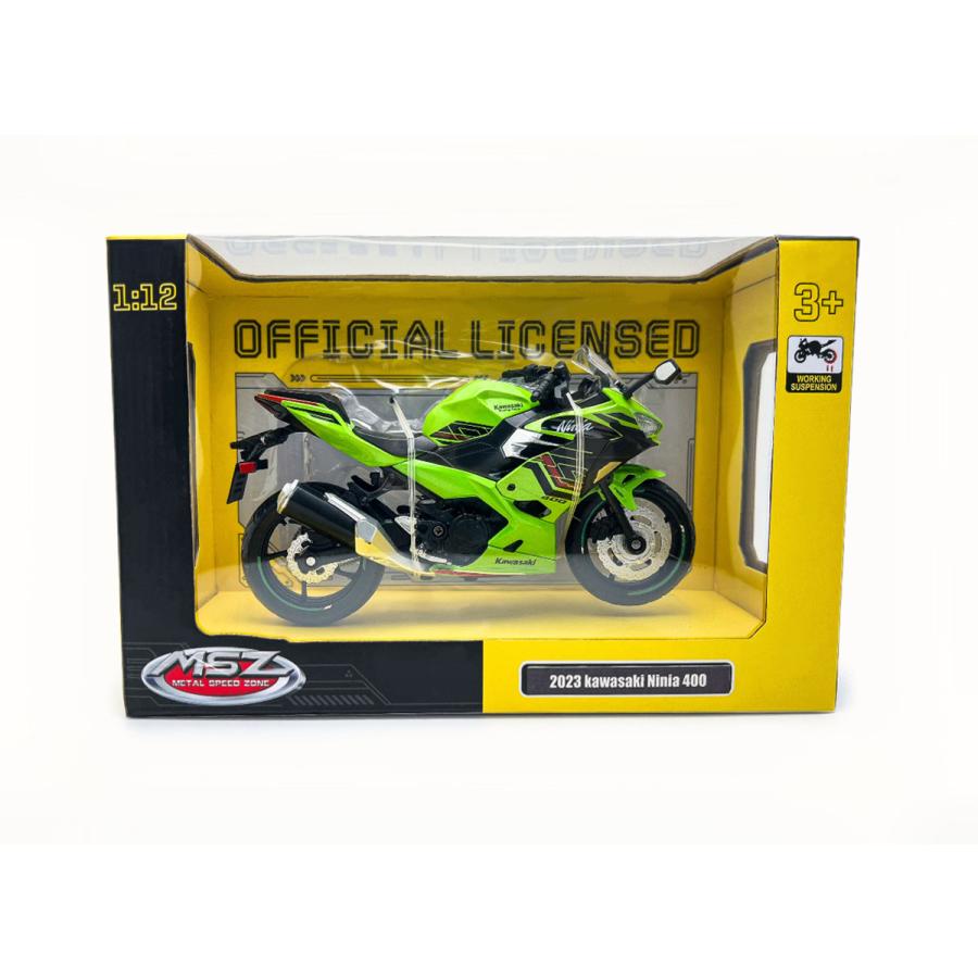 童友社（DOYUSHA） 1/12 Kawasaki Ninja 400 (緑) 塗装済み完成品 ダイ