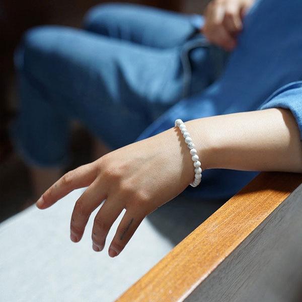 ブランコ アースブレスレット ホワイトハウライト BRANCO Earth WHITE HOWLITE メール便可 |  | 02