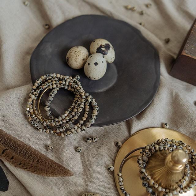 ブランコ アースブレスレット ダルメシアンストーン BRANCO Earth DALMATIAN STONE メール便可 |  | 01