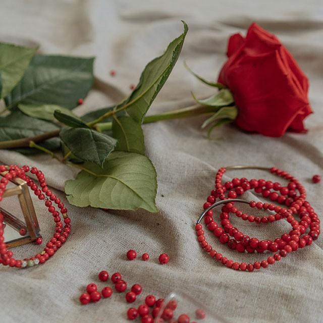 ブランコ アースブレスレット レッドハウライト BRANCO Earth RED HOWLITE メール便可 |  | 01