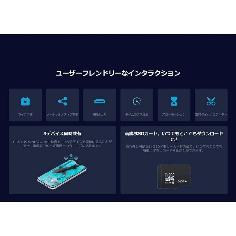 水中ドローン チェイシング グラディウス ミニS GLADIUS mini S　200mケーブル カメラ付 グラディウスミニS 日本国内正規品 |  | 15