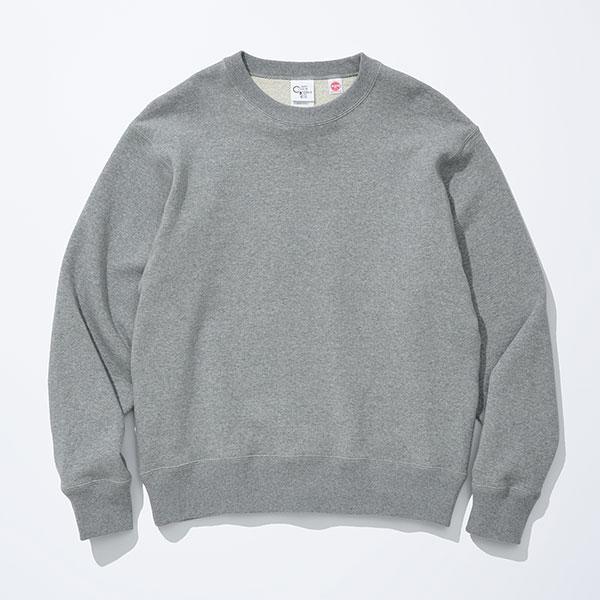 COTTON RESEARCH CLUB コットンリサーチクラブ スエット 長袖 無地 日本製 Loopwheel Terry Crew Neck | COTTON RESEARCH CLUB | 01