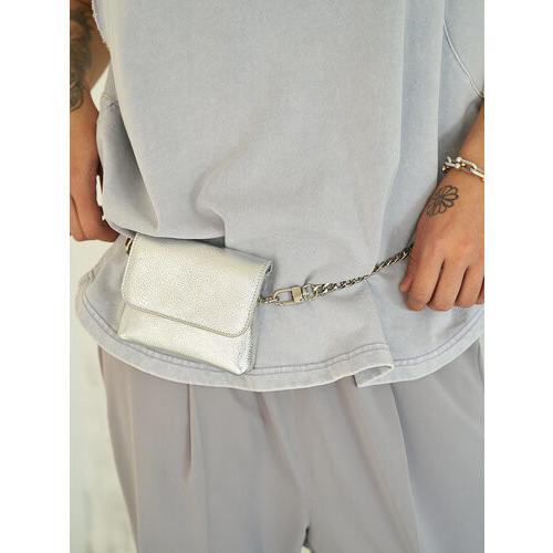 6月中旬頃 YENN イエン CHAIN BELT POUCH SILVER [Y252-02057-7 