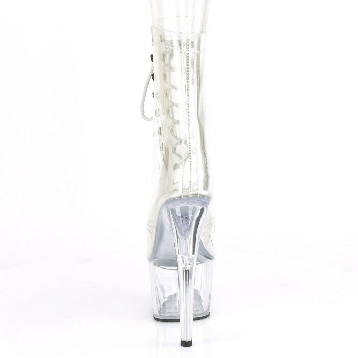 Pleaser プリーザー ショートブーツ 厚底 18 cm ヒール 透明 クリア 編み上げ レースアップ 大きいサイズ 小さいサイズ ハイヒール 靴 レディース メンズ 取寄 | Pleaser | 03