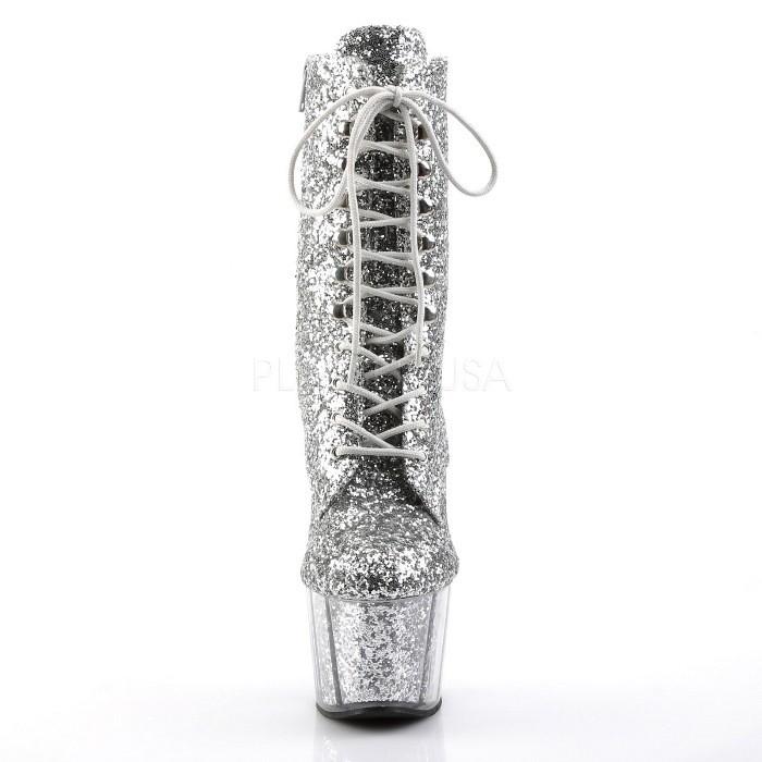 Pleaser（プリーザー） ショートブーツ ブーティ 厚底 18 cm ヒール 銀