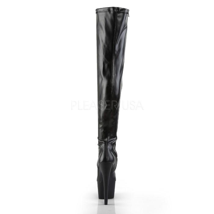 【美品】Pleaser サイハイブーツ つや消し黒 約12.7cmヒール dimples_del3025bpum