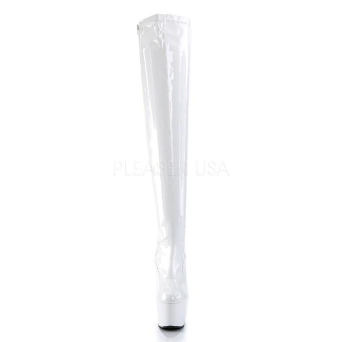 【新品未使用】Pleaser プラーザ ホワイト ニーハイブーツ Pleaser プリーザー ニーハイブーツ サイハイブーツ レディース
