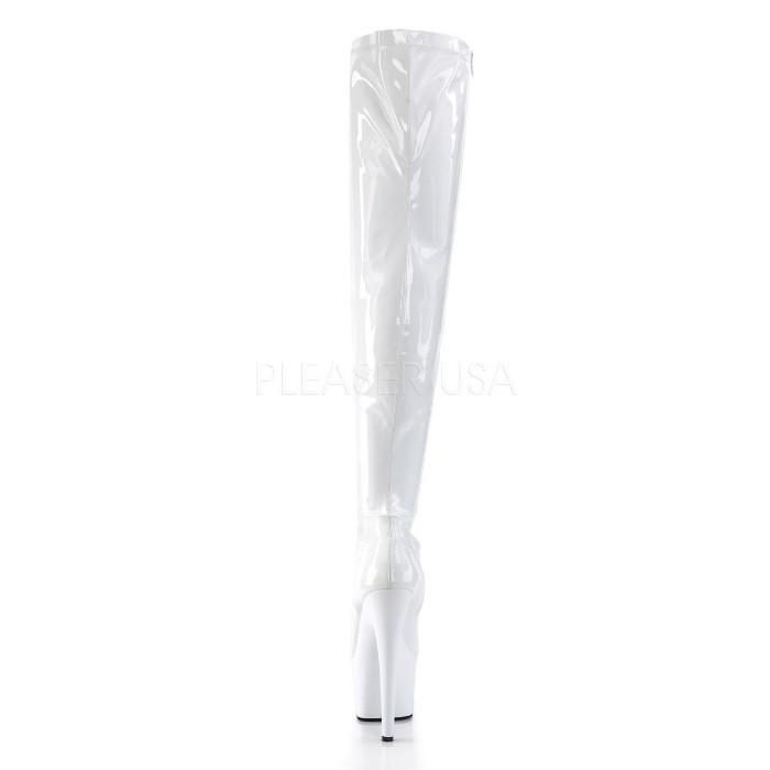 【新品未使用】Pleaser プラーザ ホワイト ニーハイブーツ サイハイブーツ Pleaserプリーザー レディース ニーハイブーツ