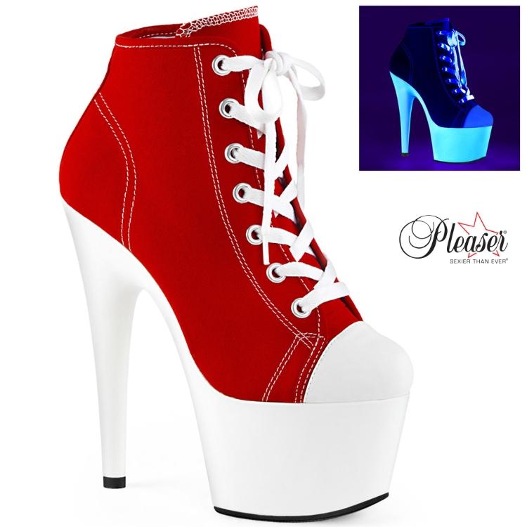 Pleaser 厚底スニーカー 18 cm ヒール スニーカー プリーザー 白 Pleaser 厚底スニーカー 18 cm ヒール スニーカー プリーザー 白