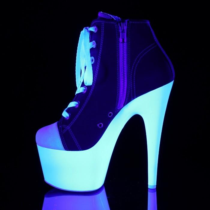 Pleaser 厚底スニーカー 18 cm ヒール スニーカー プリーザー 白 Pleaser 厚底スニーカー 18 cm ヒール スニーカー プリーザー 白