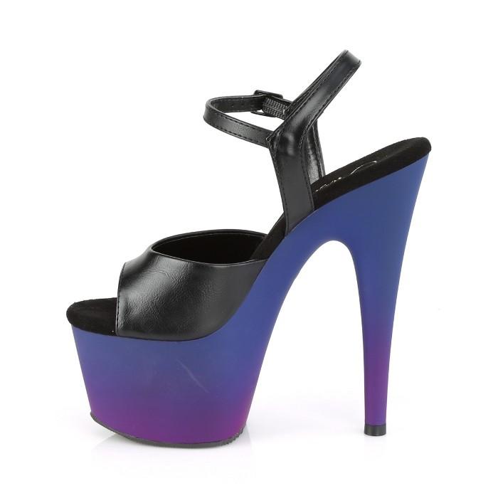 Pleaser プリーザー キャバ ヒール サンダル 厚底 18 cm ヒール 黒 ブラック 青 ブルー 紫 パープル ブラックライト ストラップ ハイヒール 大きいサイズ 取寄 | Pleaser | 02