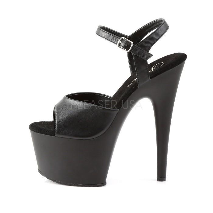 Pleaser プリーザー サンダル 厚底 18 cm ヒール 黒 ブラック 合皮 アンクルストラップ ハイヒール 大きいサイズ キャバ ヒール 靴 レディース メンズ 取寄 | Pleaser | 02
