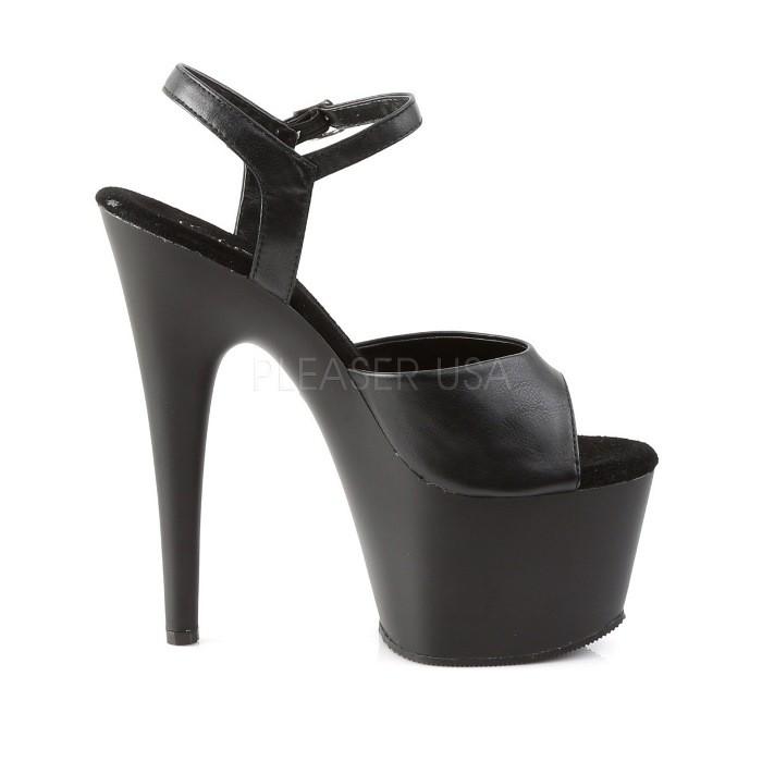 Pleaser プリーザー サンダル 厚底 18 cm ヒール 黒 ブラック 合皮 アンクルストラップ ハイヒール 大きいサイズ キャバ ヒール 靴 レディース メンズ 取寄 | Pleaser | 04