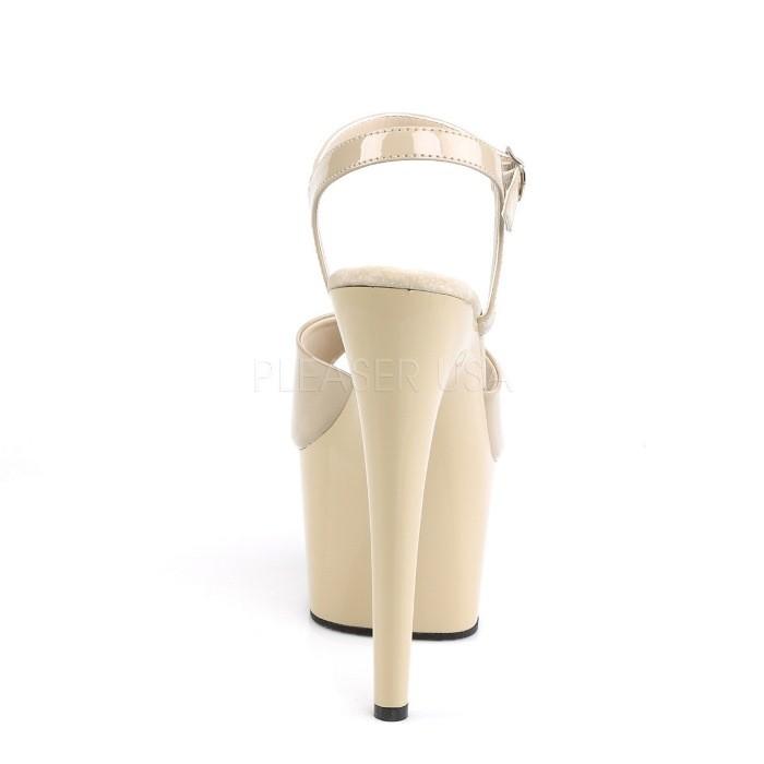 Pleaser プリーザー サンダル 厚底 18 cm ヒール クリーム ベージュ エナメル ストラップ ハイヒール 大きいサイズ キャバ ヒール 靴 レディース メンズ 取寄 | Pleaser | 03