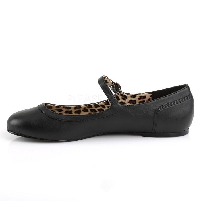 Pleaser プリーザー パンプス ぺたんこ パンプス 大きいサイズ 小さいサイズ 黒 ブラック 合皮 ヒョウ柄 アニマル柄 フラットシューズ バレエシューズ 取寄 | Pleaser | 02