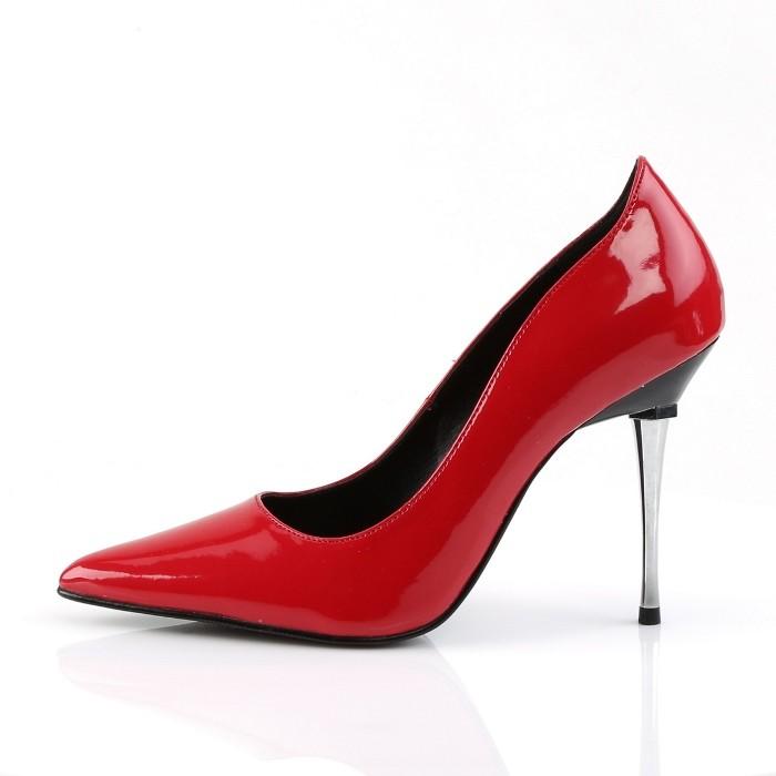 Pleaser プリーザー パンプス 10cm ヒール 赤 レッド エナメル ポインテッドトゥ ハイヒール ピンヒール レディース メンズ 大きいサイズ 小さいサイズ 靴 取寄 | Pleaser | 02