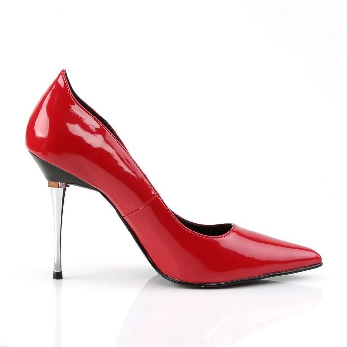 Pleaser プリーザー パンプス 10cm ヒール 赤 レッド エナメル ポインテッドトゥ ハイヒール ピンヒール レディース メンズ 大きいサイズ 小さいサイズ 靴 取寄 | Pleaser | 04