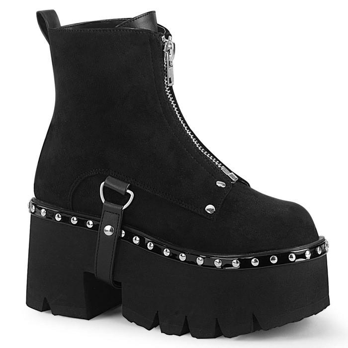 Pleaser demonia デモニア ショートブーツ 厚底 9 cm ヒール 黒 
