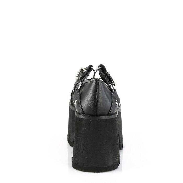 demonia デモニア パンプス 厚底 9 cm ヒール 黒 ブラック スタッズ ストラップ チャンキーヒール 厚底靴 小さいサイズ 大きいサイズ 靴 レディース メンズ 取寄 | Pleaser | 03