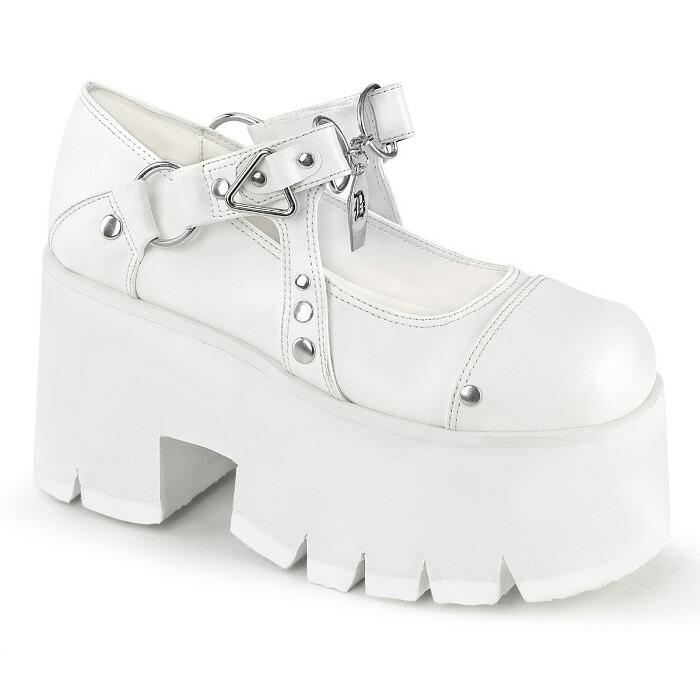 Pleaser demonia デモニア パンプス 厚底 9 cm ヒール 白 Pleaser demonia デモニア パンプス 厚底 9 cm ヒール 白
