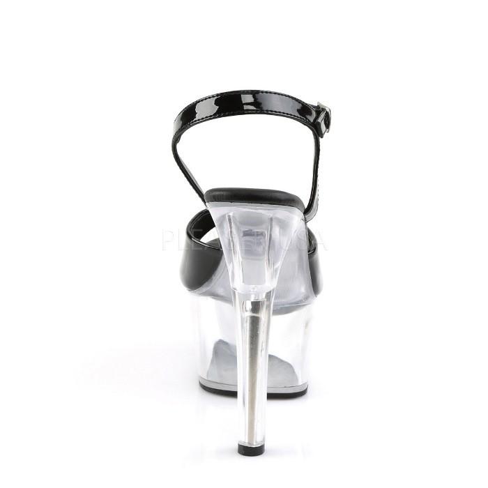 Pleaser プリーザー キャバ ヒール サンダル 厚底 レディース メンズ 厚底 15 cm ヒール 黒 ブラック クリア エナメル クリアソール ハイヒール ピンヒール 取寄 | Pleaser | 03