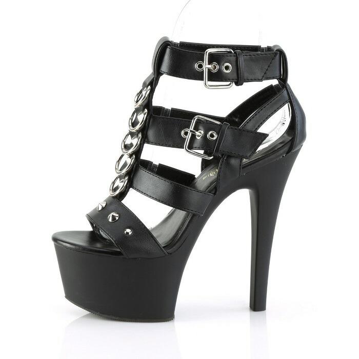Pleaser プリーザー キャバ ヒール サンダル 厚底 レディース メンズ 厚底 15 cm ヒール 黒 ブラック グラディエーター ハイヒール 大きいサイズ あり 取寄 | Pleaser | 02