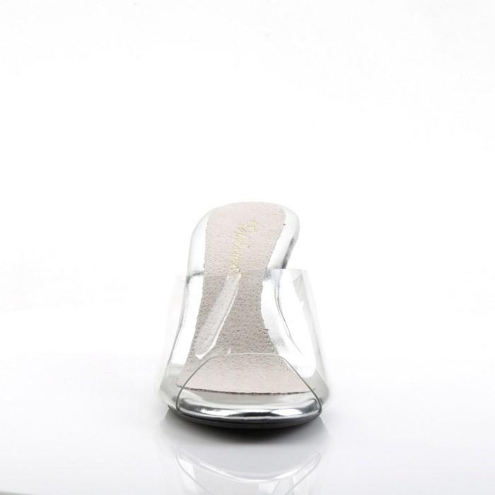 Pleaser プリーザー キャバ ヒール 低め クリアヒール ミュール サンダル 7.5 cm ヒール クリア ローヒール 大きいサイズ 小さいサイズ レディース メンズ 即納 | Pleaser | 01