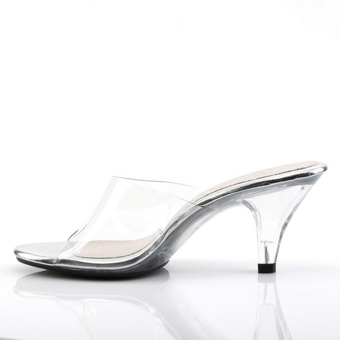 Pleaser プリーザー キャバ ヒール 低め クリアヒール ミュール サンダル 7.5 cm ヒール クリア ローヒール 大きいサイズ 小さいサイズ レディース メンズ 即納 | Pleaser | 02