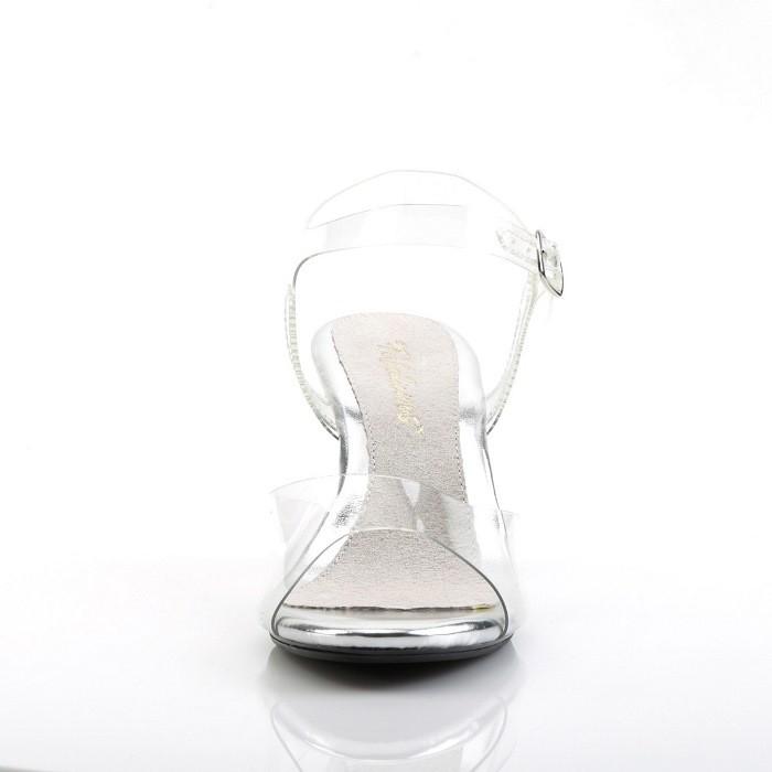 Pleaser プリーザー ローヒール サンダル キャバ ヒール 低め レディース メンズ 7.5 cm ヒール クリア 銀 シルバー ストラップ クリアヒール 大きいサイズ 取寄 | Pleaser | 01