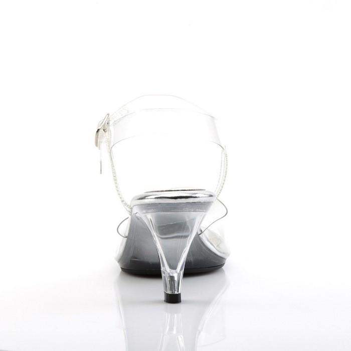 Pleaser プリーザー ローヒール サンダル キャバ ヒール 低め レディース メンズ 7.5 cm ヒール クリア 銀 シルバー ストラップ クリアヒール 大きいサイズ 取寄 | Pleaser | 03
