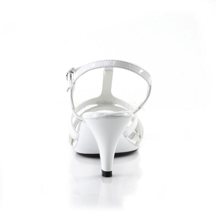 Pleaser プリーザー ローヒール サンダル キャバ ヒール 低め レディース メンズ 7.5 cm ヒール 白 ホワイト エナメル ストラップ グラディエーター 靴 取寄 | Pleaser | 03