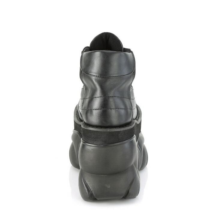 demonia デモニア スニーカー 厚底 ラバーソール 10 cm ヒール 黒 ブラック 合皮 フェイクレザー 編み上げ レースアップ 小さいサイズ 大きいサイズ メンズ 取寄 | Pleaser | 03