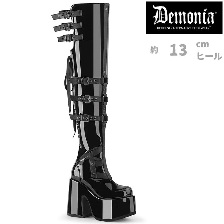 DEMONIA by PLEASER編み上げ サイハイ ブーツ Pleaser（プリーザー） demonia デモニア 厚底 ブーツ ニーハイブーツ