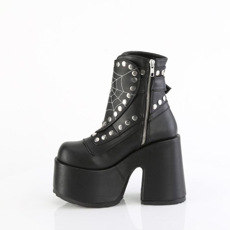 demonia デモニア 厚底 ショートブーツ ミドルブーツ 13cm ヒール 黒 ブラック つや消し スタッズ ロック パンク ゴシック ライブ 用 靴 シューズ CAMEL-70 取寄 | Pleaser | 02