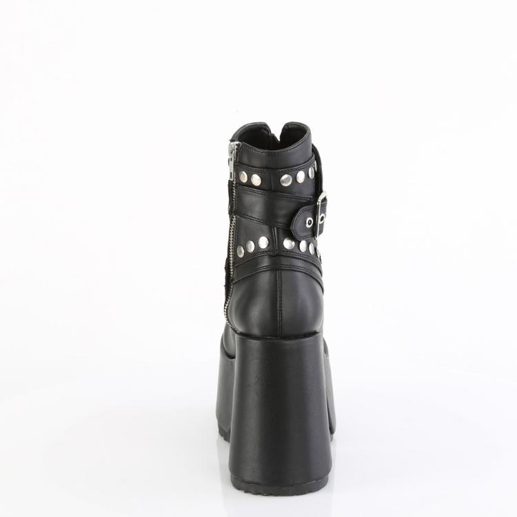 demonia デモニア 厚底 ショートブーツ ミドルブーツ 13cm ヒール 黒 ブラック つや消し スタッズ ロック パンク ゴシック ライブ 用 靴 シューズ CAMEL-70 取寄 | Pleaser | 03