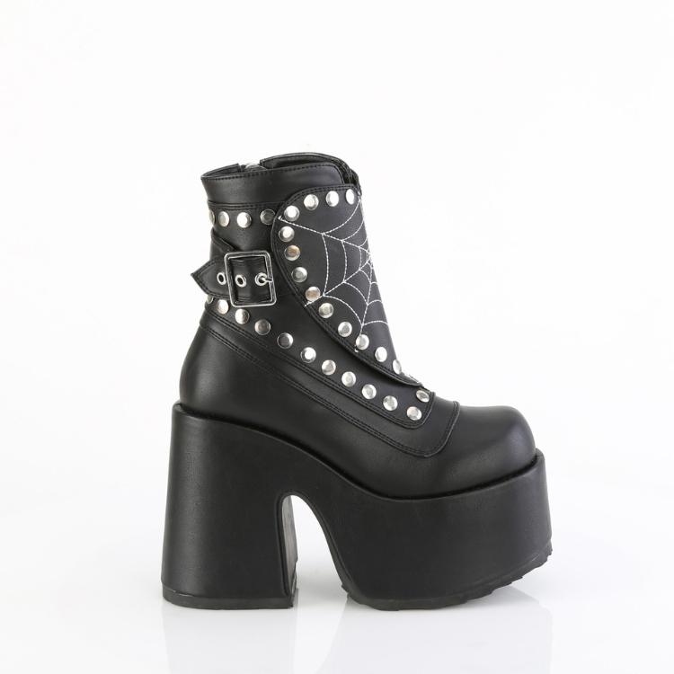 demonia デモニア 厚底 ショートブーツ ミドルブーツ 13cm ヒール 黒 ブラック つや消し スタッズ ロック パンク ゴシック ライブ 用 靴 シューズ CAMEL-70 取寄 | Pleaser | 04